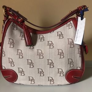 Dooney & Bourke Side Pocket Hobo in Red/Brown
